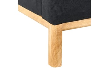 3-sitssoffa Sosjo Svart, ljust trä - Svart, ljust trä - Möbler - Soffa - 3 sits soffa