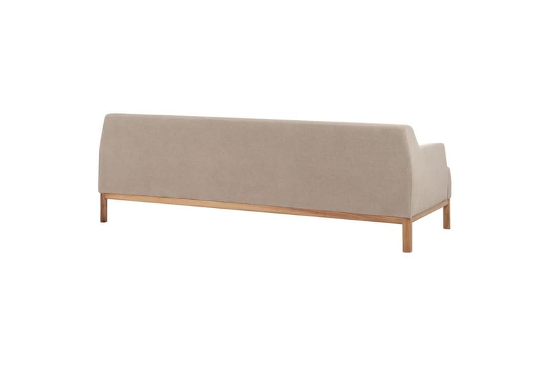3-sitssoffa Sosjo Taupe, ljust trä - Taupe, ljust trä - Möbler - Soffa - 3 sits soffa