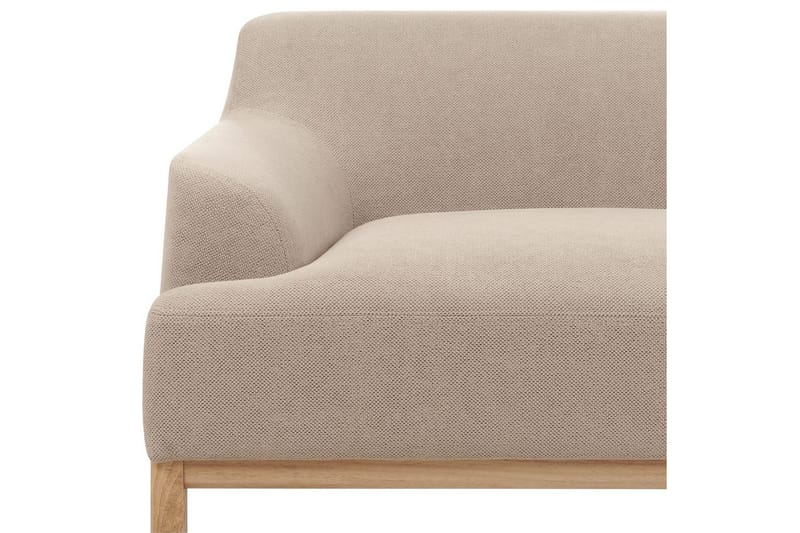 3-sitssoffa Sosjo Taupe, ljust trä - Taupe, ljust trä - Möbler - Soffa - 3 sits soffa