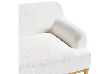 3-sitssoffa Sosjo Vit, ljust trä - Vit, ljust trä - Möbler - Soffa - 3 sits soffa