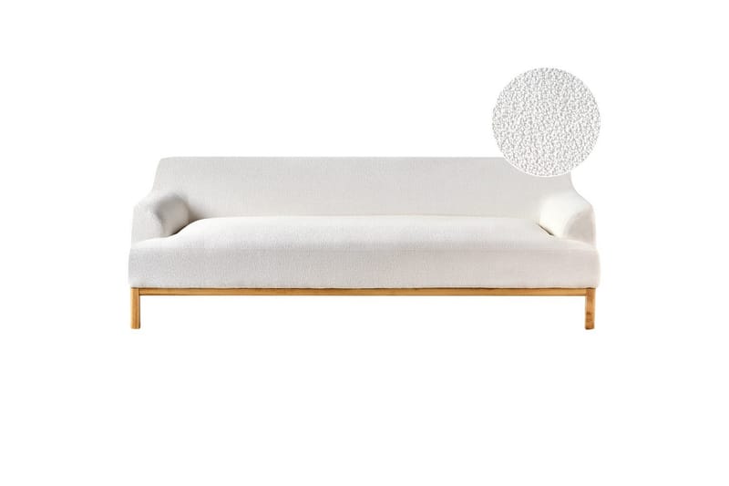 3-sitssoffa Sosjo Vit, ljust trä - Vit, ljust trä - Möbler - Soffa - 3 sits soffa