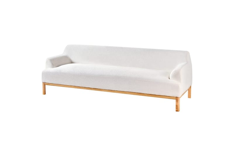 3-sitssoffa Sosjo Vit, ljust trä - Vit, ljust trä - Möbler - Soffa - 3 sits soffa