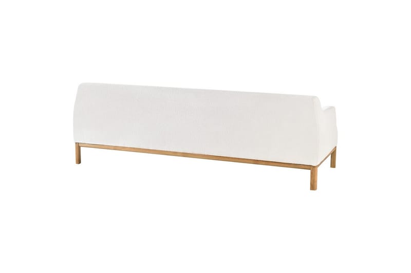 3-sitssoffa Sosjo Vit, ljust trä - Vit, ljust trä - Möbler - Soffa - 3 sits soffa