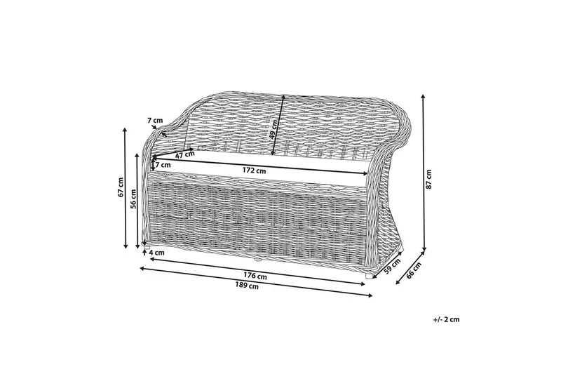 3-sitssoffa Susua - Utemöbler - Loungemöbler - Loungesoffa