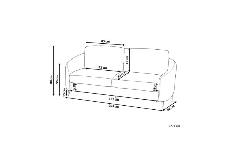 3-sitssoffa Trosa Beige, guld - Beige, guld - Möbler - Soffa - 3 sits soffa