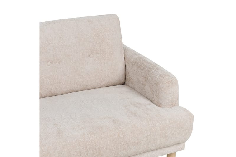 3-sitssoffa Tuve Beige, ljust trä, Bouclé - Beige, ljust trä, Bouclé - Möbler - Soffa - 3 sits soffa