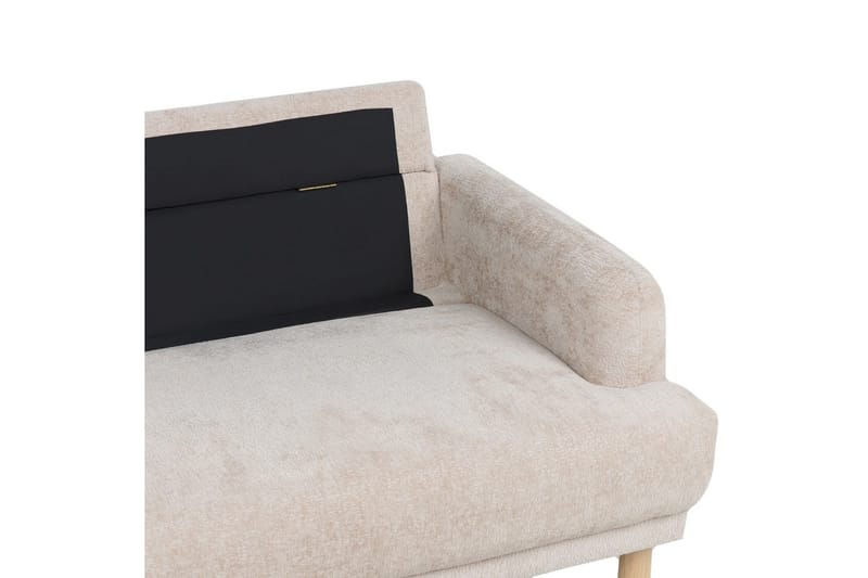 3-sitssoffa Tuve Beige, ljust trä, Bouclé - Beige, ljust trä, Bouclé - Möbler - Soffa - 3 sits soffa