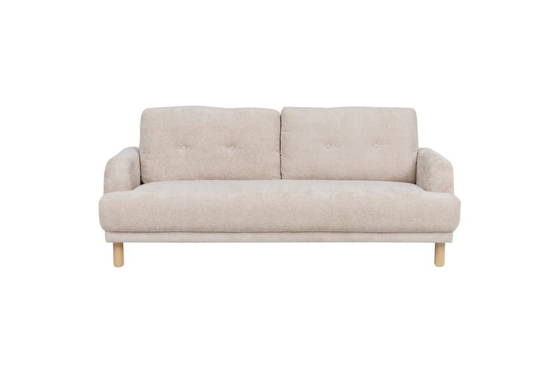 3-sitssoffa Tuve Beige, ljust trä, Bouclé - Beige, ljust trä, Bouclé - Möbler - Soffa - 3 sits soffa