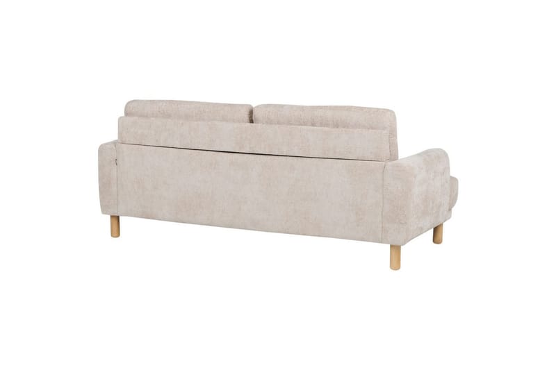 3-sitssoffa Tuve Beige, ljust trä, Bouclé - Beige, ljust trä, Bouclé - Möbler - Soffa - 3 sits soffa