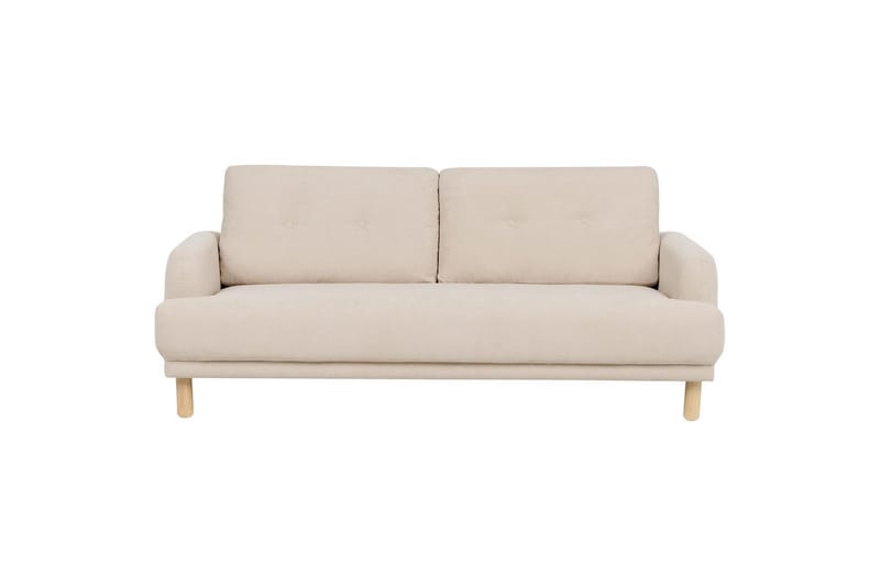 3-sitssoffa Tuve Beige, ljust trä, Manchestertyg - Beige, ljust trä, Manchestertyg - Möbler - Soffa - 3 sits soffa
