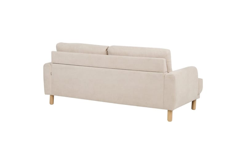 3-sitssoffa Tuve Beige, ljust trä, Manchestertyg - Beige, ljust trä, Manchestertyg - Möbler - Soffa - 3 sits soffa