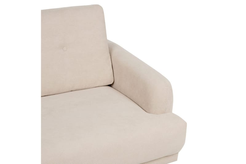 3-sitssoffa Tuve Beige, ljust trä, Manchestertyg - Beige, ljust trä, Manchestertyg - Möbler - Soffa - 3 sits soffa