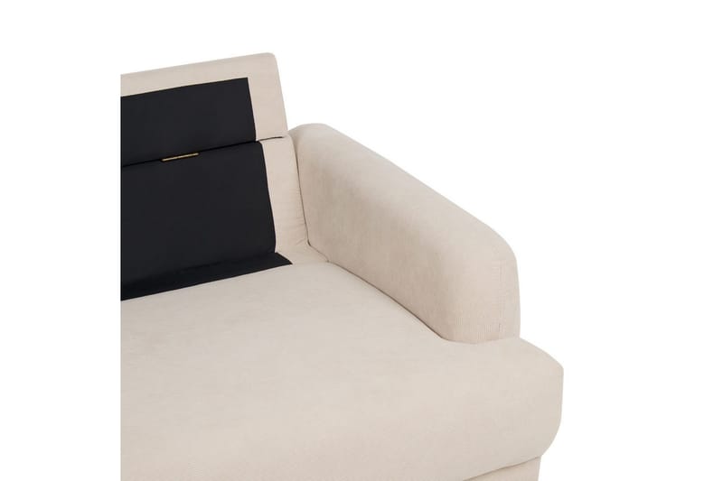 3-sitssoffa Tuve Beige, ljust trä, Manchestertyg - Beige, ljust trä, Manchestertyg - Möbler - Soffa - 3 sits soffa