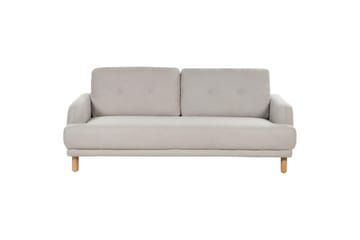 3-sitssoffa Tuve Beige, ljust trä, Polyester
