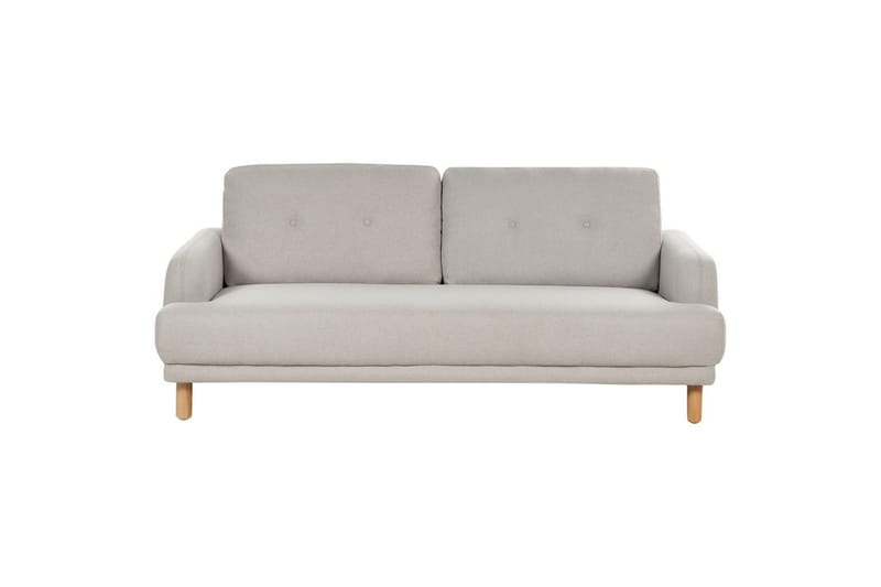 3-sitssoffa Tuve Beige, ljust trä, Polyester - Beige, ljust trä, Polyester - Möbler - Soffa - 3 sits soffa