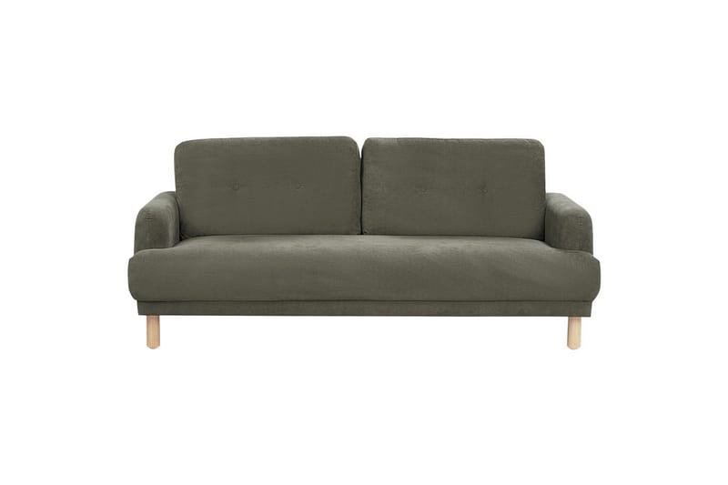 3-sitssoffa Tuve Grönt, ljust trä, Manchestertyg - Grönt, ljust trä, Manchestertyg - Möbler - Soffa - 3 sits soffa