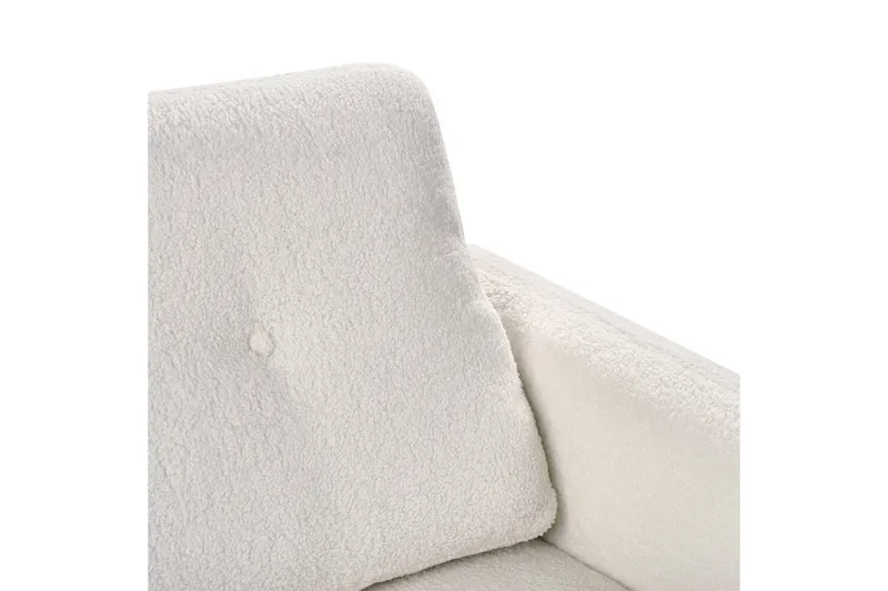 3-sitssoffa Tuve Vit, ljust trä, Bouclé - Vit, ljust trä, Bouclé - Möbler - Soffa - 3 sits soffa