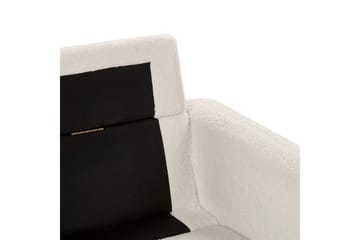 3-sitssoffa Tuve Vit, ljust trä, Bouclé - Vit, ljust trä, Bouclé - Möbler - Soffa - 3 sits soffa