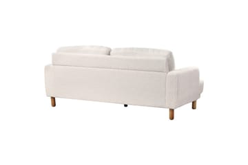 3-sitssoffa Tuve Vit, ljust trä, Bouclé - Vit, ljust trä, Bouclé - Möbler - Soffa - 3 sits soffa