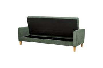 3-sitssoffa Vehkoo Grönt, ljust trä - Grönt, ljust trä - Möbler - Soffa - Bäddsoffa