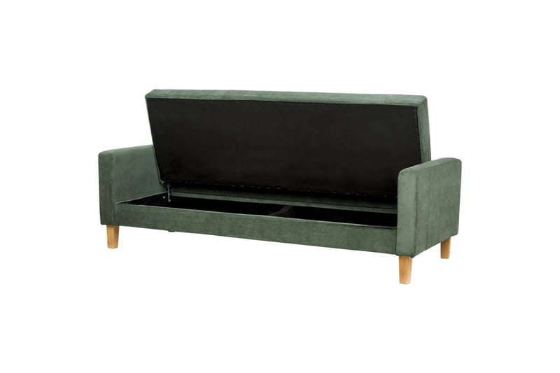 3-sitssoffa Vehkoo Grönt, ljust trä - Grönt, ljust trä - Möbler - Soffa - Bäddsoffa