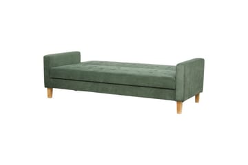 3-sitssoffa Vehkoo Grönt, ljust trä - Grönt, ljust trä - Möbler - Soffa - Bäddsoffa