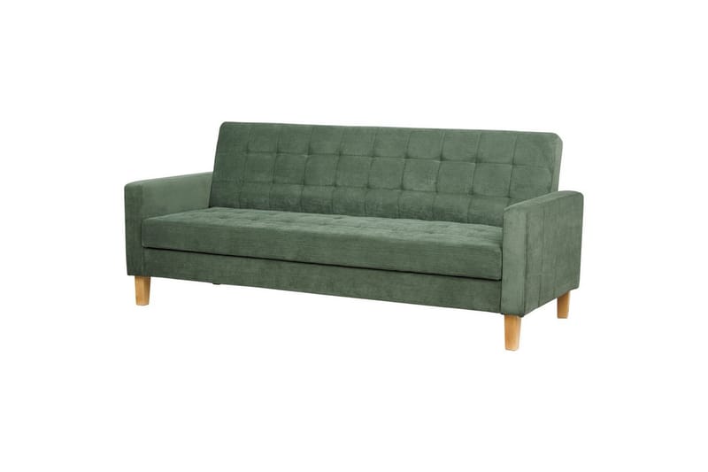 3-sitssoffa Vehkoo Grönt, ljust trä - Grönt, ljust trä - Möbler - Soffa - Bäddsoffa