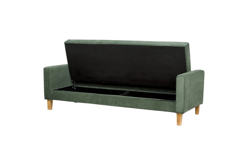 3-sitssoffa Vehkoo Grönt, ljust trä - Grönt, ljust trä - Möbler - Soffa - Bäddsoffa