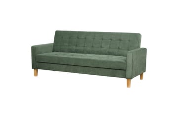 3-sitssoffa Vehkoo Grönt, ljust trä - Grönt, ljust trä - Möbler - Soffa - Bäddsoffa