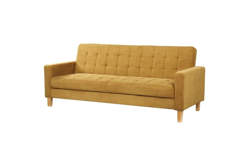 3-sitssoffa Vehkoo Gult, ljust trä - Gult, ljust trä - Möbler - Soffa - Bäddsoffa