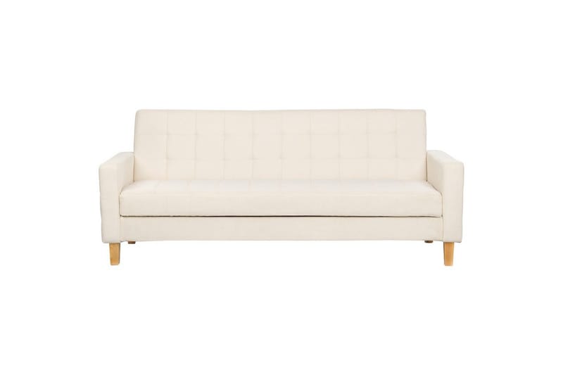 3-sitssoffa Vehkoo Vit, ljust trä - Vit, ljust trä - Möbler - Soffa - Bäddsoffa