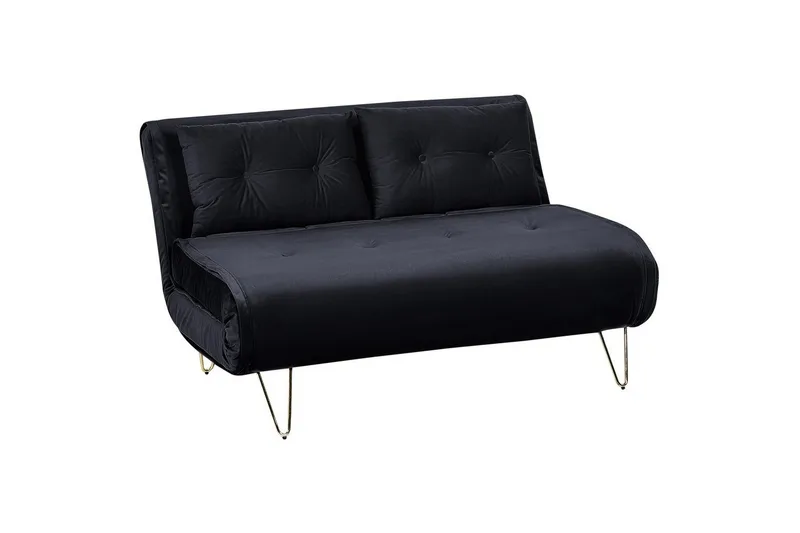 3-sitssoffa Vestfold Svart, guld - Svart, guld - Möbler - Soffa - Bäddsoffa