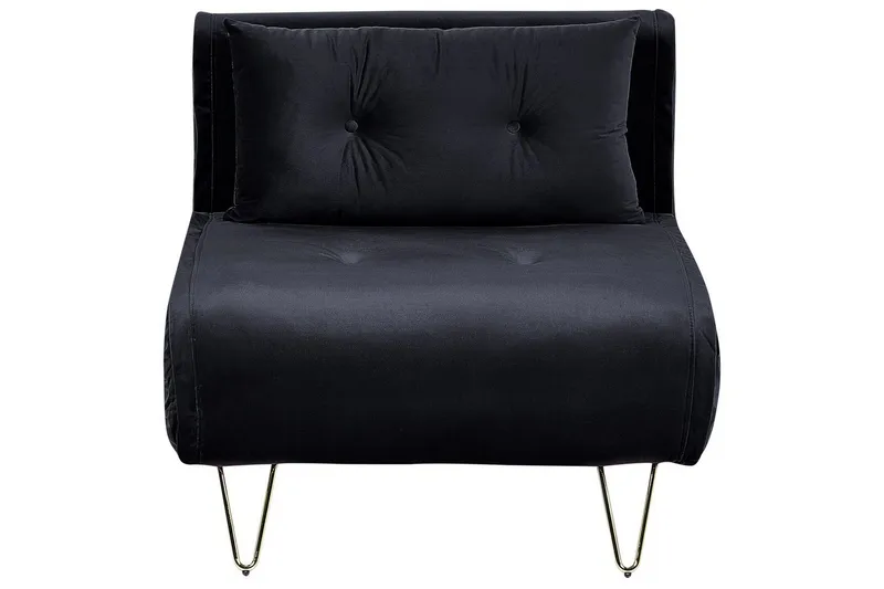 3-sitssoffa Vestfold Svart, guld - Svart, guld - Möbler - Soffa - Bäddsoffa