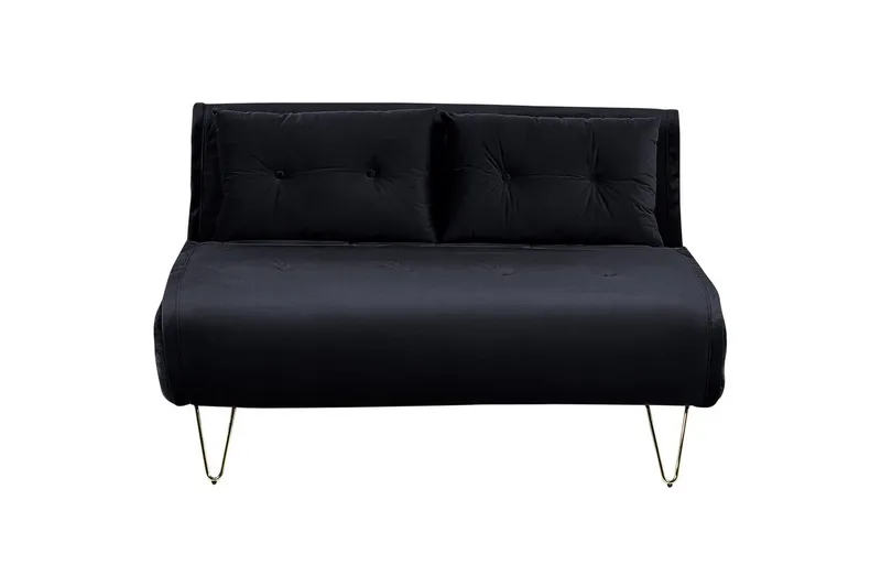 3-sitssoffa Vestfold Svart, guld - Svart, guld - Möbler - Soffa - Bäddsoffa