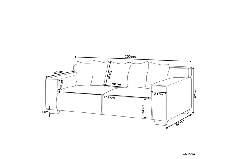 3-sitssoffa Viskan Beige, Manchestertyg - Beige, Manchestertyg - Möbler - Soffa - 3 sits soffa