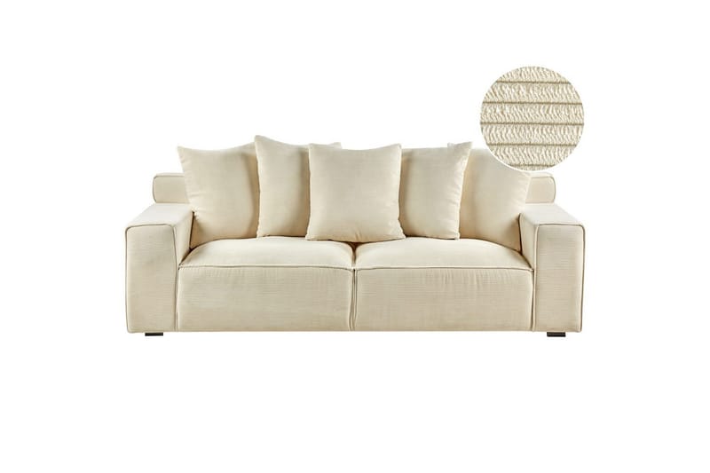 3-sitssoffa Viskan Beige, Manchestertyg - Beige, Manchestertyg - Möbler - Soffa - 3 sits soffa