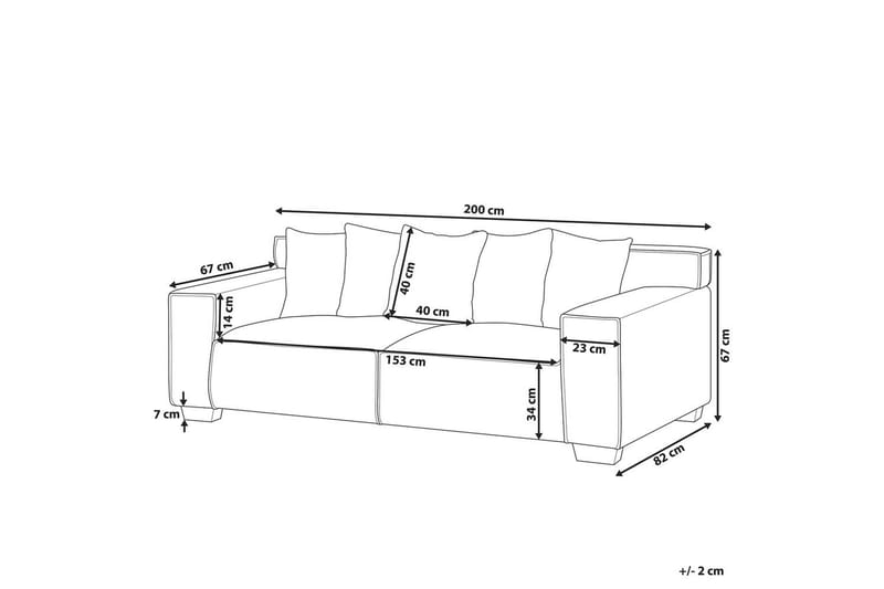 3-sitssoffa Viskan Beige, Manchestertyg - Beige, Manchestertyg - Möbler - Soffa - 3 sits soffa