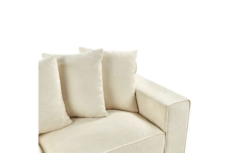 3-sitssoffa Viskan Beige, Manchestertyg - Beige, Manchestertyg - Möbler - Soffa - 3 sits soffa