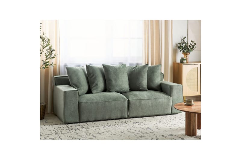 3-sitssoffa Viskan Grön, Chenille - Grön, Chenille - Möbler - Soffa - 3 sits soffa