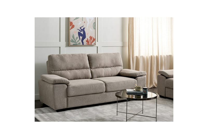 3-sitssoffa Vogar Brun, Svart - Brun, Svart - Möbler - Soffa - 3 sits soffa