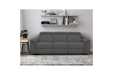 3-sitssoffa Pareli Grå, PU, Elektrisk vilstol - Grå, PU, Elektrisk vilstol - Möbler - Soffa - 3 sits soffa