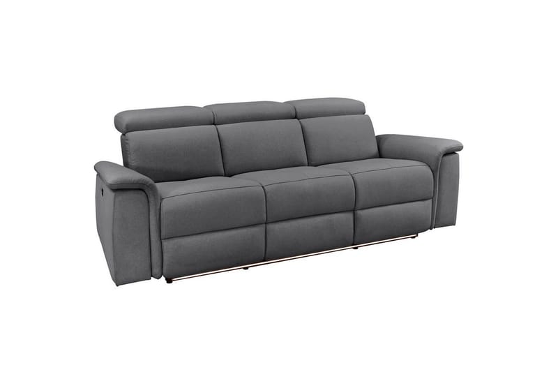 3-sitssoffa Pareli Grå, Sunday tyg, Elektrisk vilstol, Grå, Sunday tyg, Elektrisk vilstol