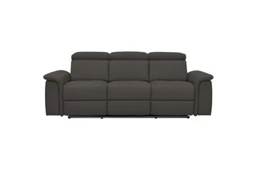 3-sitssoffa Pareli Brun, PU, Manuell vilstol - Brun, PU, Manuell vilstol - Möbler - Soffa - 3 sits soffa