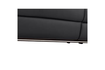 3-sitssoffa Pareli Svart, Läder/PU, Manuell vilstol - Svart, Läder/PU, Manuell vilstol - Möbler - Soffa - 3 sits soffa