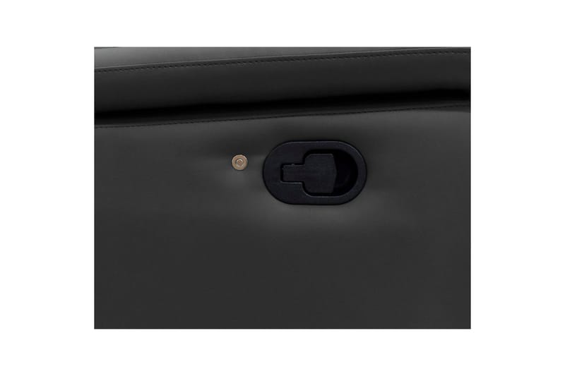 3-sitssoffa Pareli Svart, Läder/PU, Manuell vilstol - Svart, Läder/PU, Manuell vilstol - Möbler - Soffa - 3 sits soffa