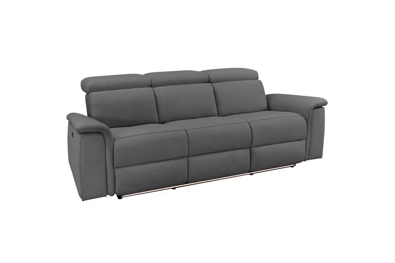 3-sitssoffa Pareli Grå, Sunday tyg, Manuell vilstol - Grå, Sunday tyg, Manuell vilstol - Möbler - Soffa - 3 sits soffa