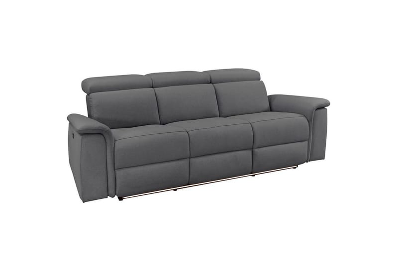 3-sitssoffa Pareli Grå, Sunday tyg, Manuell vilstol - Grå, Sunday tyg, Manuell vilstol - Möbler - Soffa - 3 sits soffa