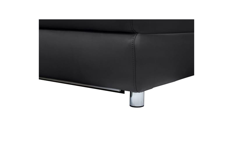 3-sitssoffa Pareli Svart, Läder/PU, Manuell vilstol - Svart, Läder/PU, Manuell vilstol - Möbler - Soffa - 3 sits soffa