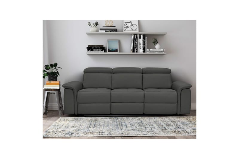 3-sitssoffa Pareli Svart, PU, Elektrisk vilstol - Svart, PU, Elektrisk vilstol - Möbler - Soffa - Biosoffa & reclinersoffa