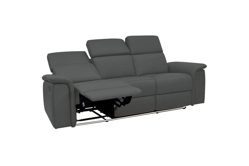 3-sitssoffa Pareli Grå, PU, Elektrisk vilstol - Grå, PU, Elektrisk vilstol - Möbler - Soffa - Biosoffa & reclinersoffa
